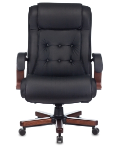 Купить Кресло руководителя Бюрократ T-9926WALNUT черный  в E-mobi