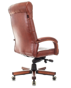 Купить Кресло руководителя Бюрократ T-9928WALNUT/CHOK светло-коричневый, нат. кожа  в E-mobi