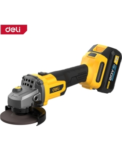 Купить Угловая шлифмашина аккумуляторная DELI 125мм DC602 (2 акб, 20В х 4Ач, ЗУ, 3 скорости, сумка) 162787  в E-mobi