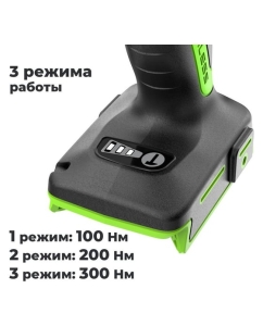 Купить Винтоверт ударный GreenWorks GD24ID3, 24V, б/щет, 0-2800об/мин, 4000уд/мин, HEX 1/4&quot;, 300Нм, 3 режима, 1x2Ач, ЗУ, коробка 3802807VUA  в E-mobi