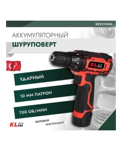 Купить Аккумуляторный шуруповерт KLECO 12 В / 1.3 Ач 12038 KE2213NM  в E-mobi