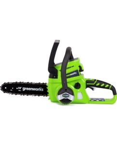 Купить Цепная пила аккумуляторная GreenWorks G24CS25K2, 24V, 25см, c 1хАКБ 4 А.ч и ЗУ 2000007VB  в E-mobi