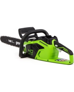 Купить Цепная пила аккумуляторная GreenWorks GD40CS18 40V, 40 см, бесщеточная, до 1.8 КВт, с 1хАКБ 4Ач c USB и ЗУ 2005807USB4  в E-mobi