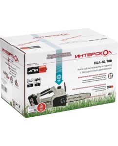 Купить Бесщеточная аккум. пила цепная Интерскол ПЦА-10/18В Li-ion АПИ картон, 1 аккум. 4,0Ач, ЗУ 696.4.1.70  в E-mobi