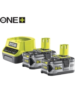 Купить Набор Ryobi ONE+ RC18120-250 5133003364 аккумулятор (18 В; 5.0 А*ч; Li-Ion) 2 шт. и зарядное устройство RC18120 в E-mobi