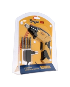 Купить Аккумуляторная отвертка ТУНДРА PRO 3.6 В, Li-ion, 1.3 Ач, 200 об/мин, 3.5 Нм, HEX 1/4&quot; 7461754  в E-mobi