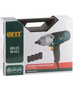 Купить Электрический гайковерт FIT 450 Вт, 3600 об/мин, 5000 уд/мин, 350 Нм, быстрая смена щеток, резиновая накладка 80125  в E-mobi