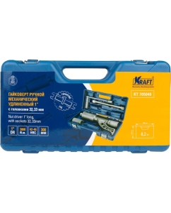 Купить Ручной механический гайковерт KRAFT удлиненный, с головками 32,33 мм 1"DR, 1:58, 3800 Нм KT 705040  в E-mobi