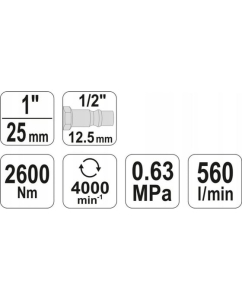 Купить Ударный пневмогайковерт YATO YT-0959  в E-mobi