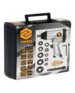 Купить Пневмогайковерт VOREL 1/2" с набором головок 81101  в E-mobi