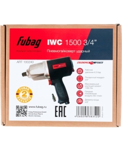 Купить Ударный пневмогайковерт FUBAG IWC 1500 3/4" 100240  в E-mobi
