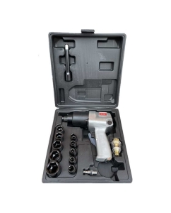 Купить Гайковерт пневматический BYAROSS в кейсе, с набором головок 10/11/13/14/17/19/22/24 мм, удлинителем BR-1211К  в E-mobi