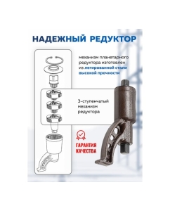 Купить Гайковерт ручной с редуктором Forsage 1" головки 32, 33 мм, длина 270 мм, передаточное число 1:68, 6200 Н/м) F-3411384 HS(60009)  в E-mobi