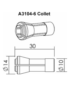 Купить Прямая шлифмашинка Pneutrend цанга 6мм 71000  в E-mobi