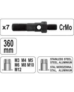Купить Заклепочник для резьбовых заклепок YATO М3-М12 YT-36127  в E-mobi