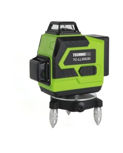 Купить Лазерный 3D уровень TECHNICOM 12 лучей, дистанция 30м, 3 режима, 2 акб 2400мАч, цвет лазера зелёный TC-LL35G3D  в E-mobi