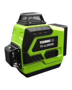 Купить Лазерный 3D уровень TECHNICOM 12 лучей, дистанция 30м, 3 режима, 2 акб 2400мАч, цвет лазера зелёный TC-LL35G3D  в E-mobi