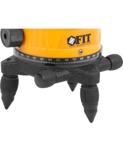 Купить Лазерный самоуспокаивающийся уровень FIT зеленые лучи, горизонталь, 4 вертикали, диапазон 20 м, Li-Ion аккум, 2 уровня яркости, без треноги, коробка 18635  в E-mobi