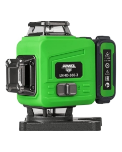 Купить Лазерный уровень AMO LN 4D-360-2, ±0.2 мм / 4x360 / зеленый луч 821180  в E-mobi