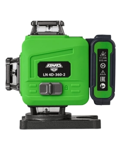 Купить Лазерный уровень AMO LN 4D-360-2, ±0.2 мм / 4x360 / зеленый луч 821180  в E-mobi