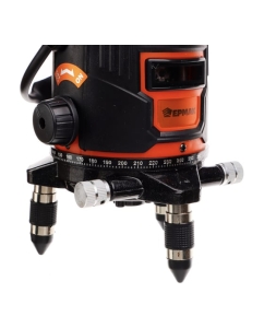 Купить Уровень лазерный ЕРМАК 3 зеленых луча, 15м, 2400 мАч, зарядное устройство, защитные очки, кейс 916-287  в E-mobi