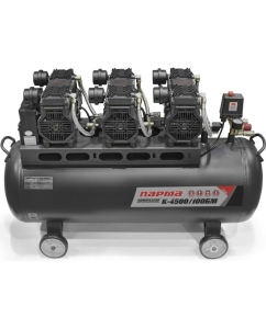 Купить Компрессор Парма K-4500/100БМ безмасляный 3*1500 Вт, 100л, 711 л/м 02.014.00009  в E-mobi