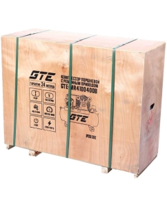 Купить Компрессор поршневой с ременным приводом GTE 220В, ресив. 100л, 400л/мин. -MR4100400B GTE-MR4100400B  в E-mobi