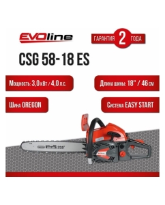 Купить Бензиновая пила Evoline CSG58-18ES  в E-mobi