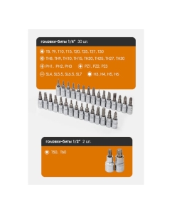 Купить Набор инструментов FORSTIME 1/4", 3/8", 1/2" 6гр. 4-32 мм, 216 предметов  FT-38841(52552)  в E-mobi