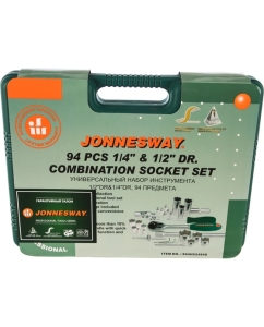 Купить Набор торцевых головок 1/4"DR 4-14 мм и 1/2"DR 10-32 мм, 94 предмета, Jonnesway S04H52494S  в E-mobi