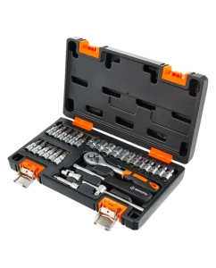Купить Набор инструментов 1/4 дюйма, CrV, пластиковый кейс 29 предмета Вихрь 73/6/7/1  в E-mobi