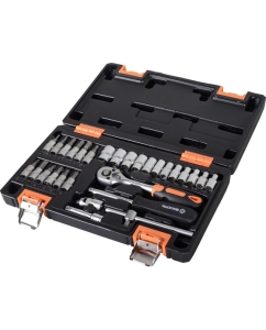 Купить Набор инструментов 1/4 дюйма, CrV, пластиковый кейс 29 предмета Вихрь 73/6/7/1  в E-mobi