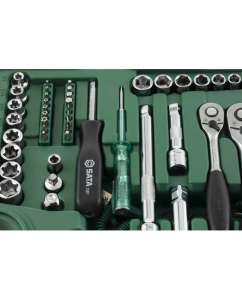 Купить Универсальный набор инструмента 128 шт, 1/4, 3/8 и 1/2 DR Sata S09014A  в E-mobi