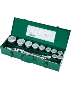 Купить Набор торцевых головок с принадлежностями, 15 шт,  3/4 DR,  Sata 09015  в E-mobi