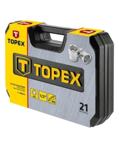 Купить Головки сменные 21 шт. (1/2", CrV) TOPEX 38D642  в E-mobi