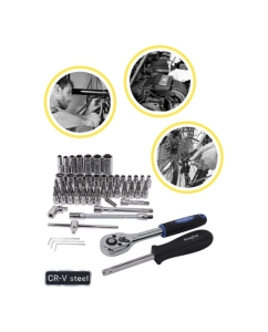 Купить Набор инструмента KingTul 53пр., 1/4, 6-гран., 4-14мм, головки глубокие 6-14мм KT-2531-5 EURO(51110)  в E-mobi