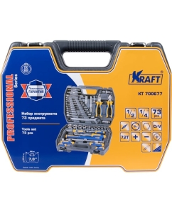 Купить Набор инструмента 1/2 Dr и 1/4 Dr 73 предмета KRAFT KT 700677  в E-mobi