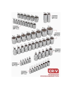 Купить Набор инструментов BaumAuto 1/4", 3/8", 1/2", 6-гр., 4-32 мм, 142 предмета BM-41421-5(54713)  в E-mobi