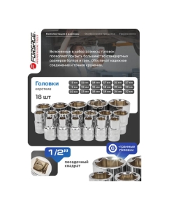Купить Набор инструментов Forsage 24пр. 1/2" ( 6гр) F-4245B-5(57880)  в E-mobi