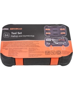 Купить Набор торцевых головок АвтоDело 1/4" DR 64 предмета 39934 16087  в E-mobi