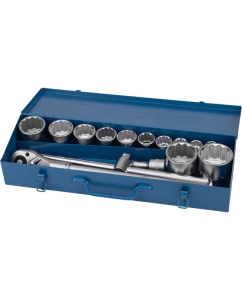 Купить Набор торцевых 12-гранных дюймовых 3/4" головок NORGAU 17 предметов с аксессуарами ND3217-S2260 063892017  в E-mobi
