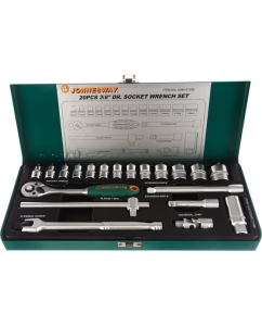 Купить Набор торцевых головок (3/8"DR; 6-23 мм; 20 предметов) Jonnesway S04H3120S  в E-mobi