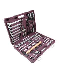 Купить Универсальный набор инструмента THORVIK TS077/12 1/4", 1/2"DR с головками торцевыми 12-гранными, 77 предметов 054006  в E-mobi