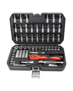 Купить Набор инструментов Disen 1/4" 6 гранные, 4-14 мм, Е4-Е10, 56 предметов DS-2571-5(50776)  в E-mobi