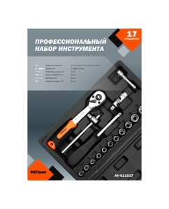 Купить Профессиональный набор инструментов 17 предметов AV Steel AV-011017  в E-mobi