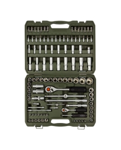 Купить Набор двенадцатигранных головок с принадлежностями Дело Техники 1/4", 1/2" 108 предметов 622808  в E-mobi