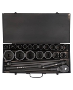 Купить Набор головок ударных Airline 3/4" 56мм, 23 предмета, 17-65мм, металлический кейс ATAS065  в E-mobi