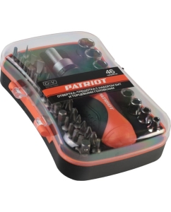 Купить Отвертка-трещотка с битами и торцевыми головками PATRIOT SPS-46 46 предметов Patriot (1165) 350003304  в E-mobi