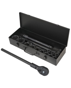 Купить Набор головок Airline ударных 3/4"DR, 56 мм, 16 предметов, 17-50 мм, металлический кейс ATAS064  в E-mobi