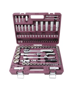 Купить Универсальный набор инструмента THORVIK TS108/12 1/4, 1/2DR с торцевыми 12-гранными головками, 108 предметов 054013  в E-mobi